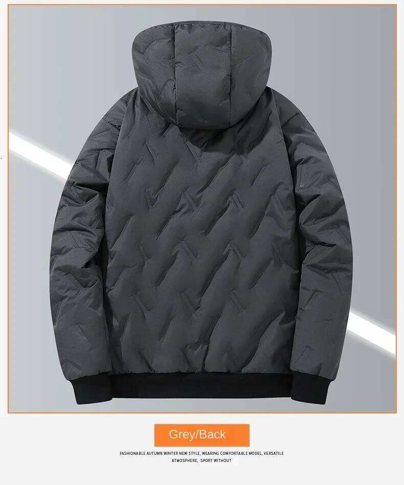 2024 Mens Imitation Wool Cotton Jacket Thick Warm Plus Size Loose Casual Versatile Solid Color Simple Fleece Hooded Coats Men