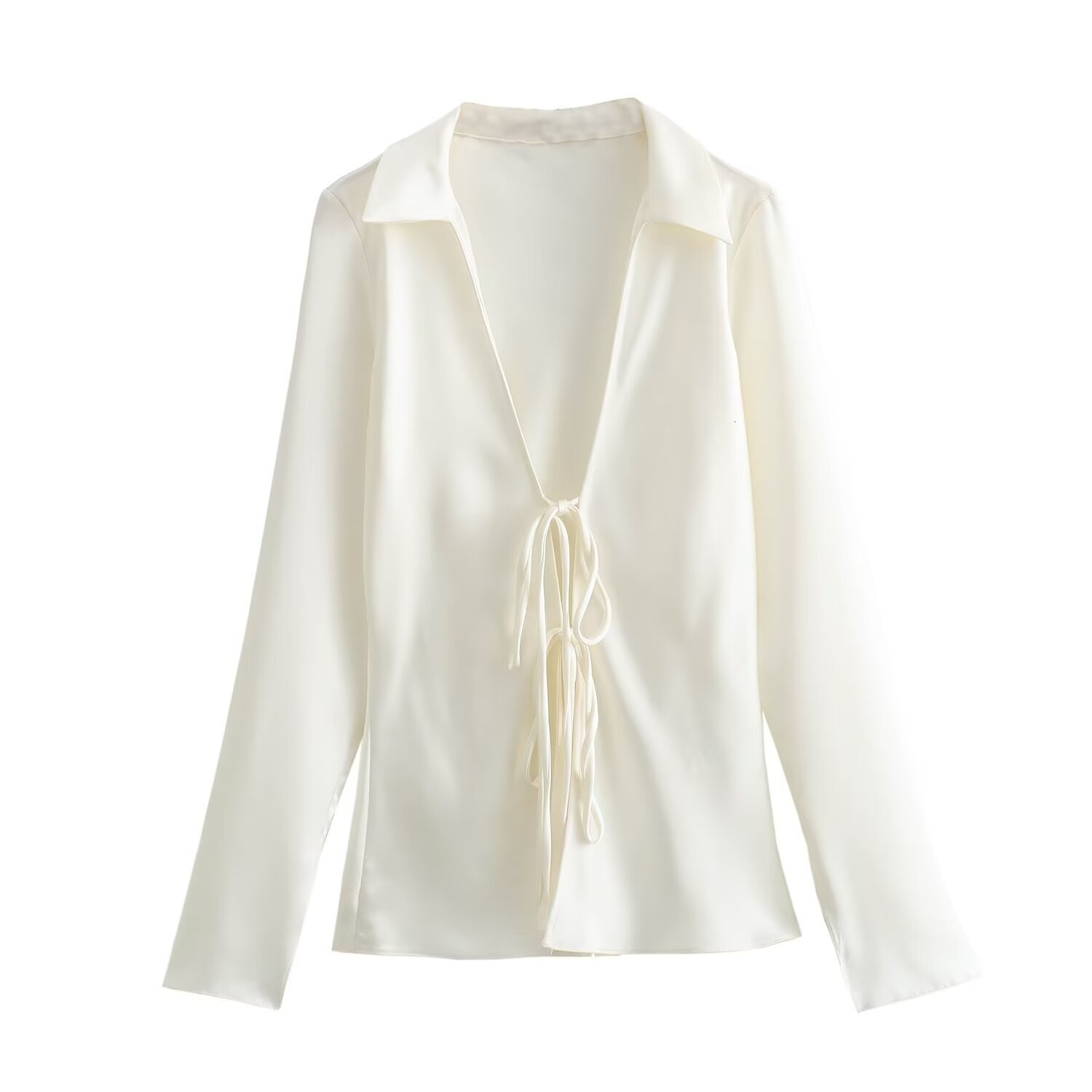 2025 European and American Women's design Summer New Style Butterfly Knot Silk Shirt Designer Shirt