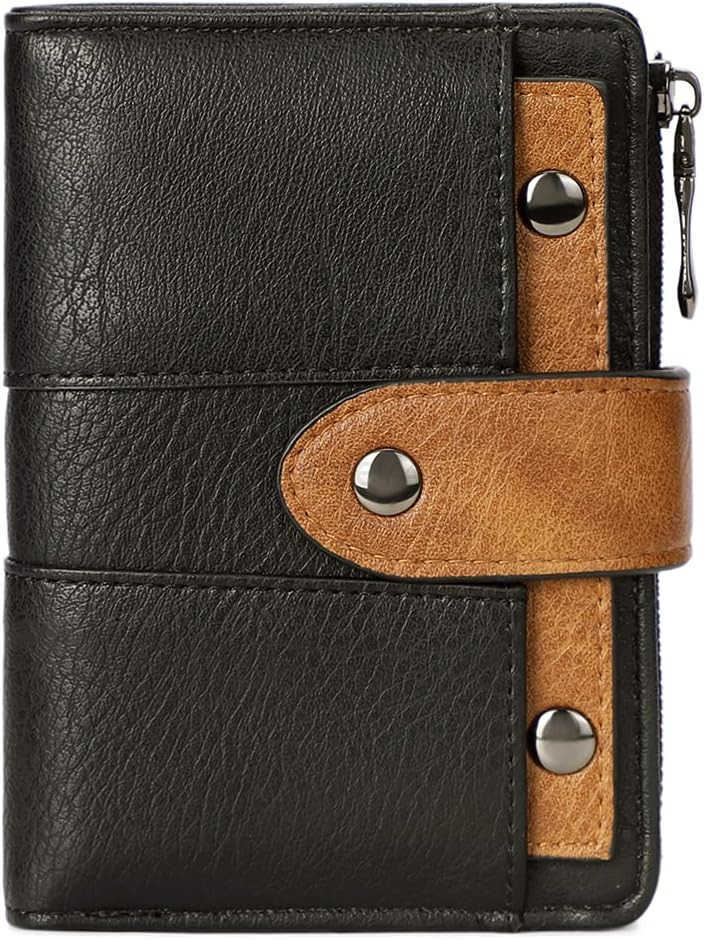 Small Wallet for Women Leather Slim Womens Wallet Bifold Multi Card Holder Organizer Designer with Removable ID WindowZ250910