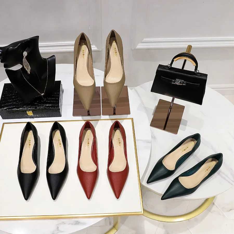 2023 Korean Version Women Pumps Fashion Low Heels Pointed Toe Female Shoes Office Work Oxford Shoes for Women Femme Zapatos W250910