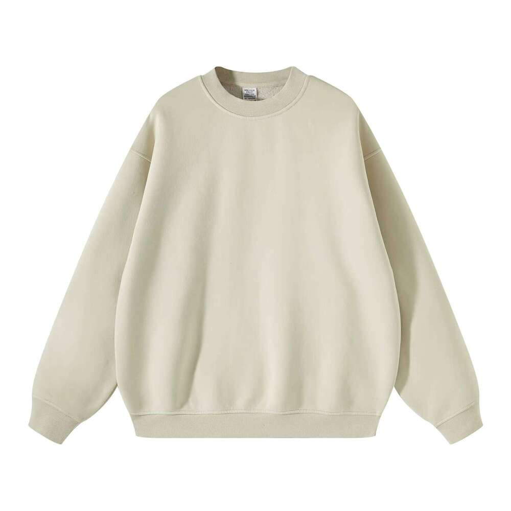 High Quality Men's Washed Wool Crew Neck Logo sweatshirts