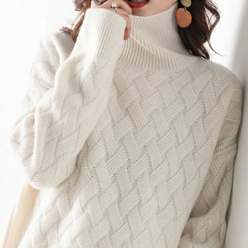 2024 New Women Loose Winter Casual Chic Cashmere Oversize Thick Sweater Pullovers Pullover Female Long Sleeve S-3XL dongdumaoyi