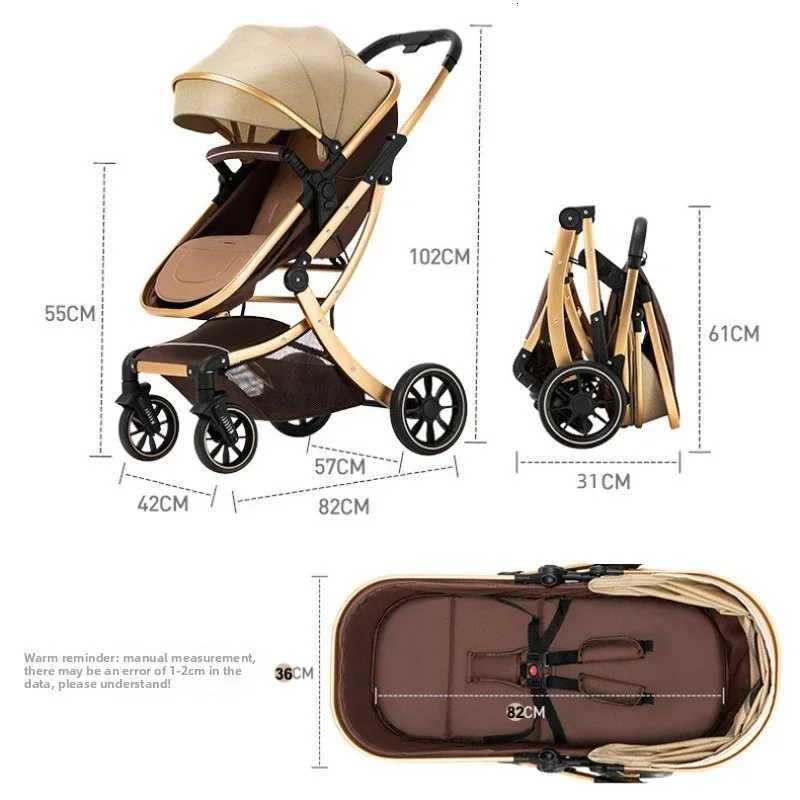 Lightweight Highview Baby Stroller Can Sit or Lie Down Lightweight and Foldable Twoway Shockabsorbing Newborn Stroller W250910