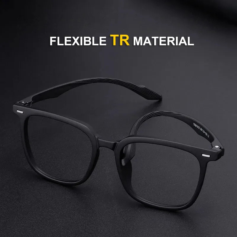UVLAIK TR90 Oversized Glasses Frame Women Super Large Square Spectacle Frame Men Myopia Optical Eyewear Anti Blue Light Eyeglass 250909
