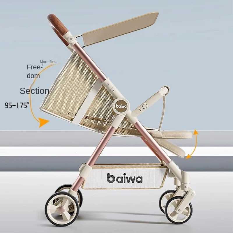 Lightweight Carryon Stroller Onehanded Foldable with Music Light Canopy for Babies Travel ning Sitting and Lying Stroller W250910