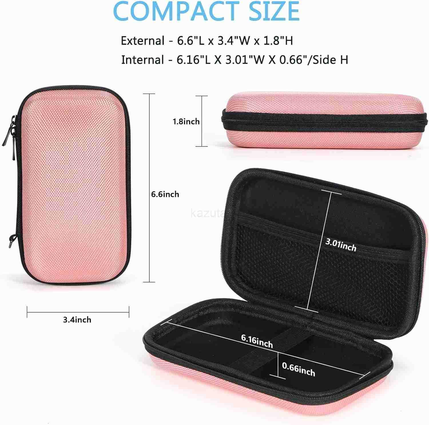 Cell Phone Carrying Case Portable Hard EVA Charger Case High Protection Small Zipper Travel Pouch Storage Bag Electronic Organizer for Battery GPS Har