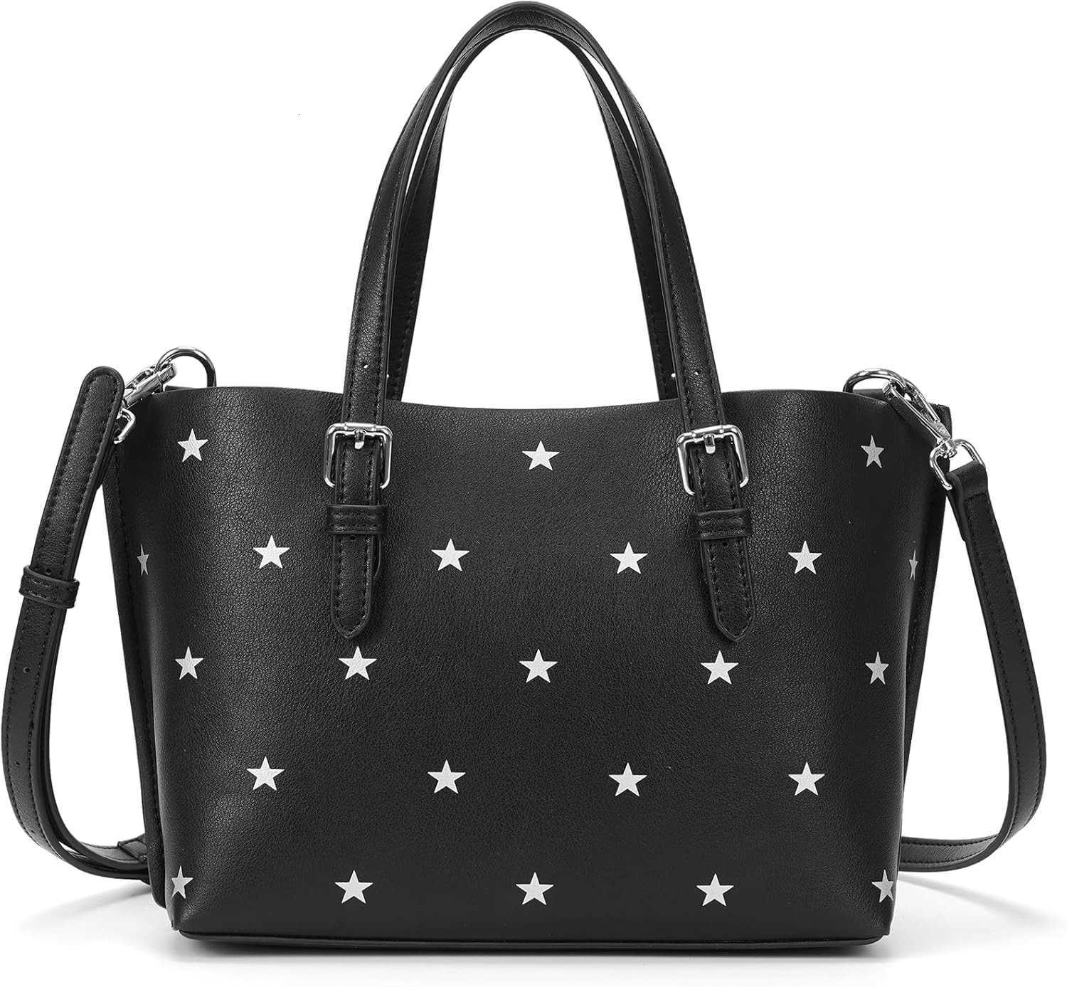 Star Print Tote Bag for Women Tophandle Crossbody Bags Soft PU Crossbody Tote Large Capacity Womens Satchel Handbag M250910