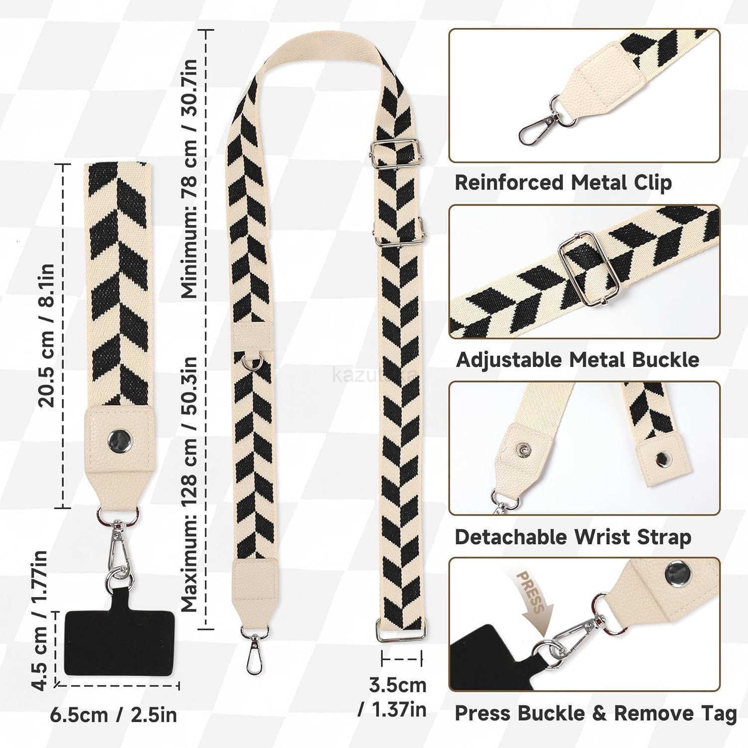 Phone Lanyard Crossbody Wrist Strap Adjustable Clip and Go Strap for Phone with Wallet Crossbody Z250910