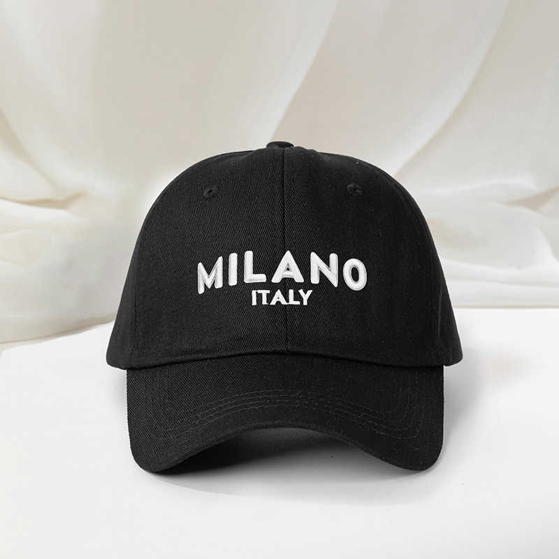 Embroidered MILANO baseball cap; adjustable sun protection hat for outdoor leisure L250910