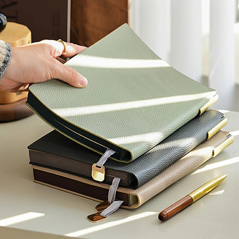 Engrave Name PU Leather Notebook A5 Business Office Student To Do List Personalized Simple Diary Books Stationery Gift250906
