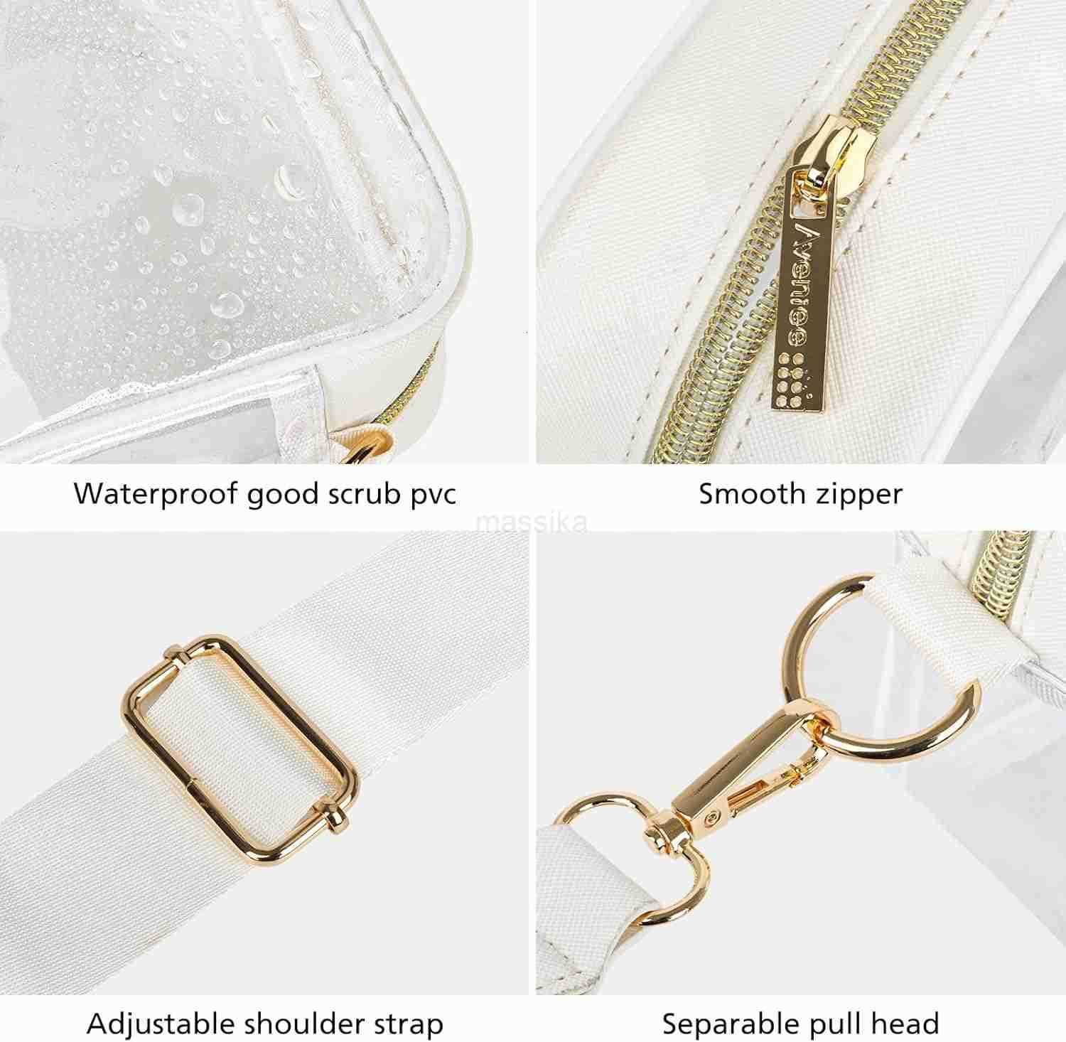 Clear Bag Stadium Approved Clear Purses for Women Crossbody Bag for Concerts with Adjustable Strap M250910