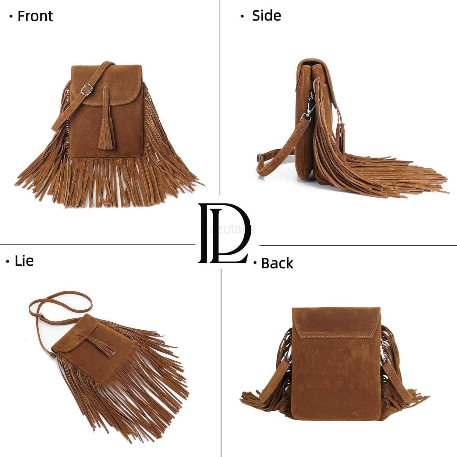 Small Crossbody Bags for Women Trendy Designer Cell Phone Bag Suede Tassel Wallet Purses with Card Slots Z250910