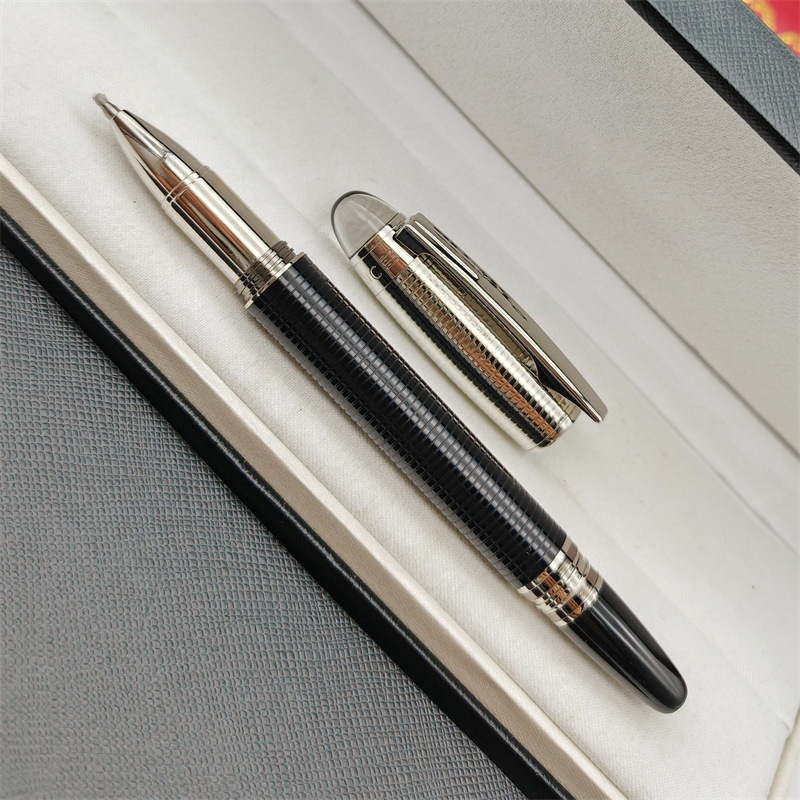 wholesale Black Checkered Design Rollerball Pens Monte Writing Ball Pen Office School Supplies As Gift 888