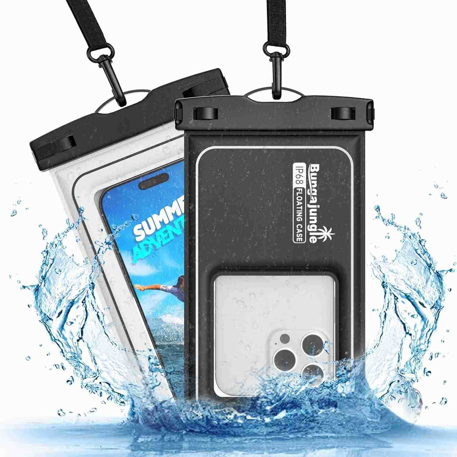 Waterproof Phone Pouch 2 Pack IP68 Floating Waterproof Phone Case Dry Bag Beach Cruise Essentials 2025 with Adjustable Lanyard for iPhone 16 Pro Max 1