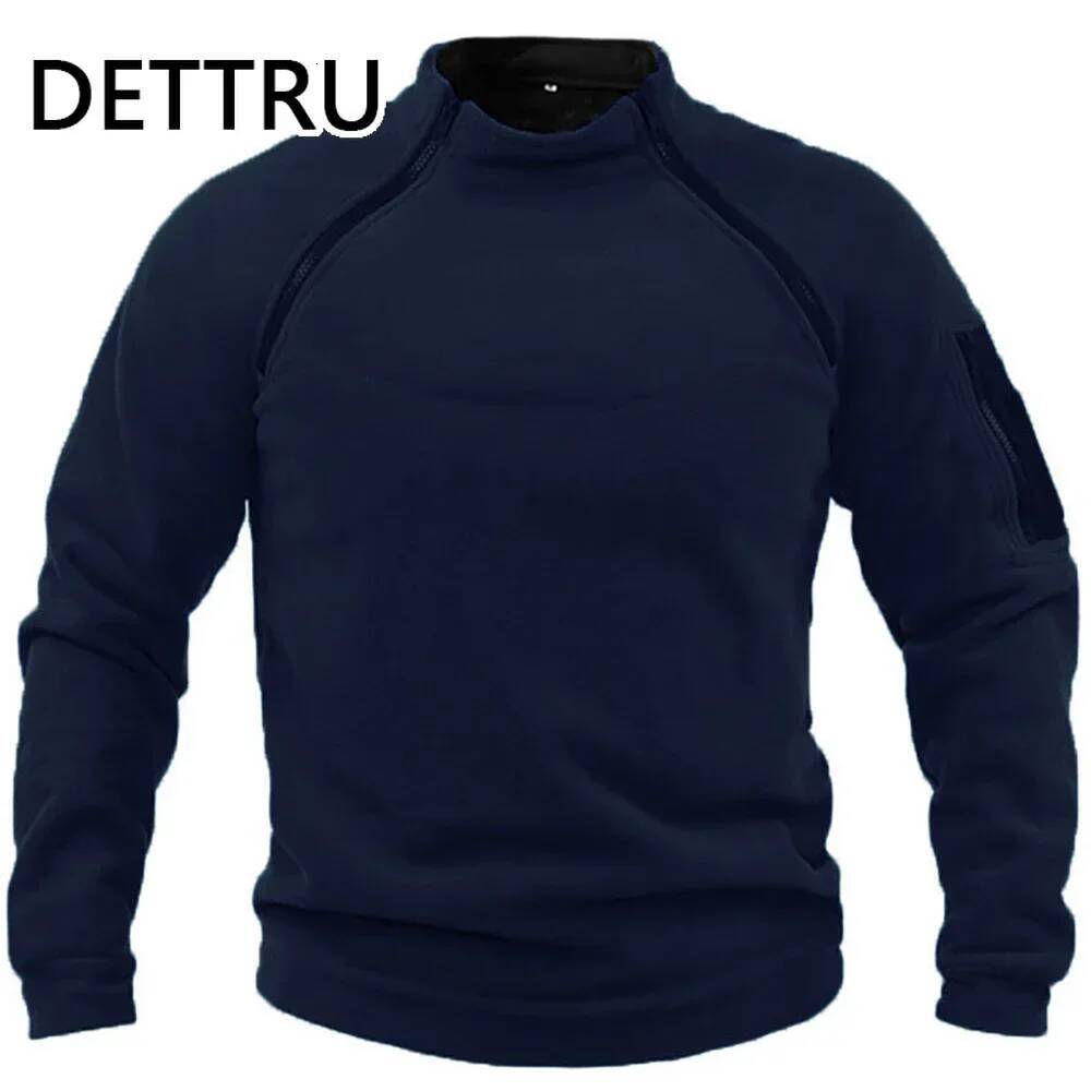 Outdoor Men's TacticalFleece Jacket Clothes Warm Zippers Pullover Men Windproof Coat Thermal Hiking Sweatshirt dongdumaoyi