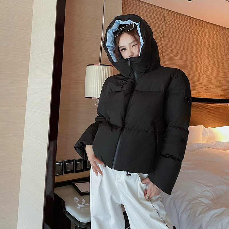 25 autumn and winter new fashion design cotton jacket long sleeve winter new zipper warm cotton clothing bread thickened women's jacket bubble style super puff