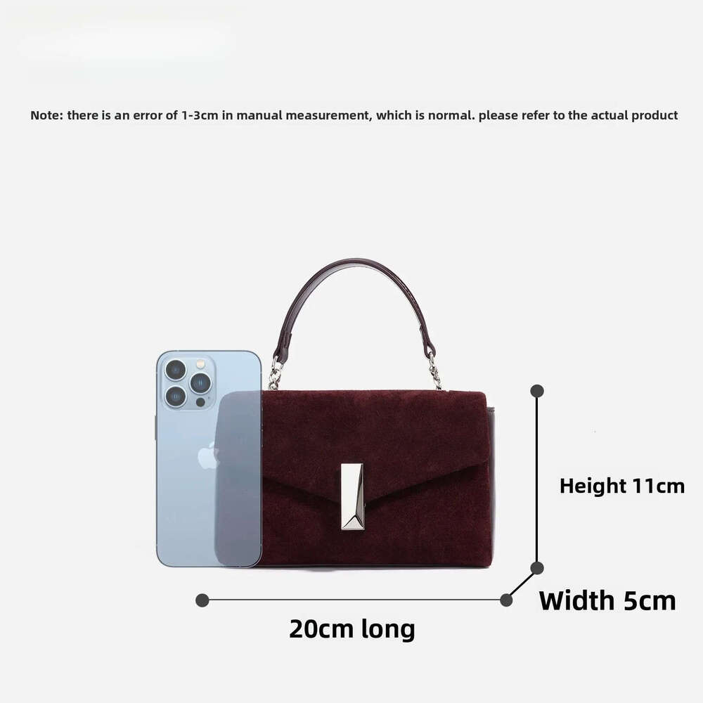 Designer New 2025 Winter Classic Compact And Exquisite Flap Matte Suede Cow Leather Women Crossbody Chain Strap Shoulder Bag