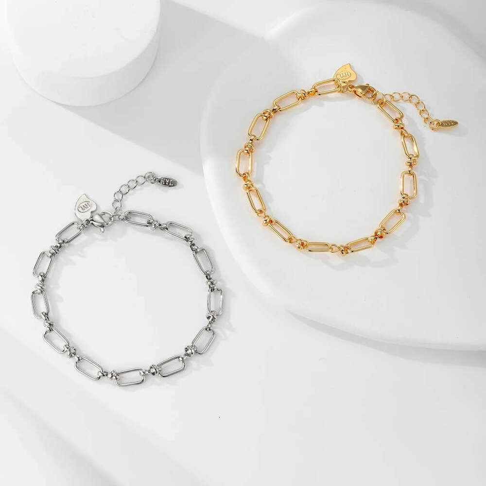 Internet Celebrity INS Style Street Fashion Square Chain Unisex Niche Design Bracelet Jewelry for Women