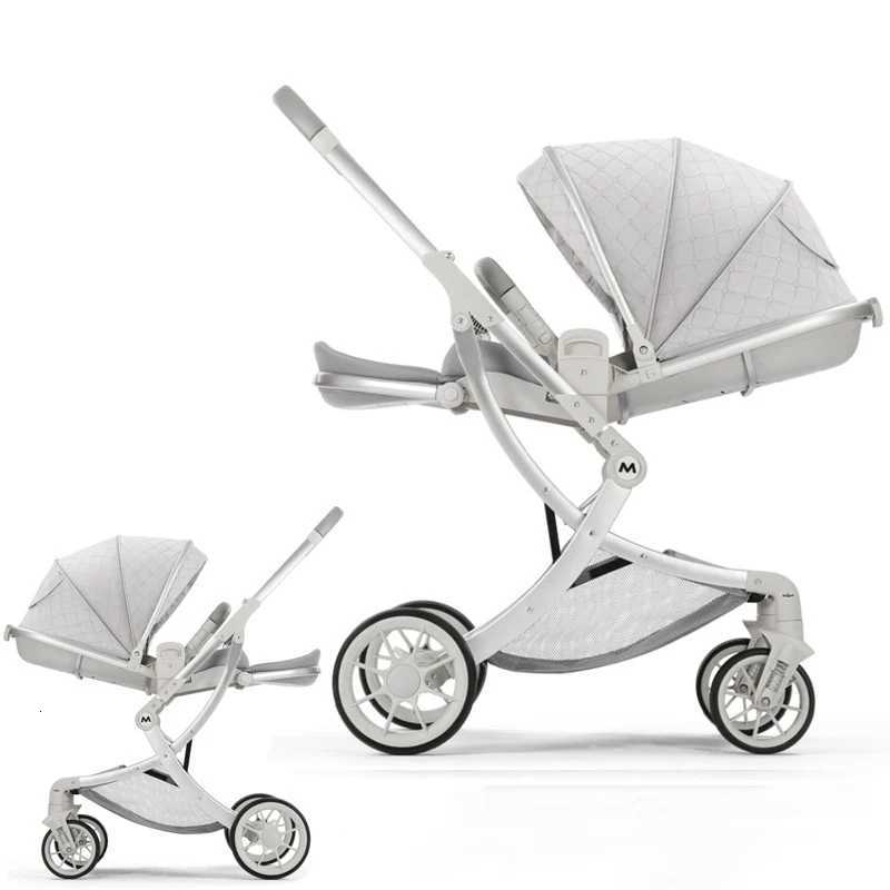 Baby Stroller Can be Sitting and Lying Down Twoway Push Lightweight Onebutton Folding High Landscape Baby Newborn Stroller W250910