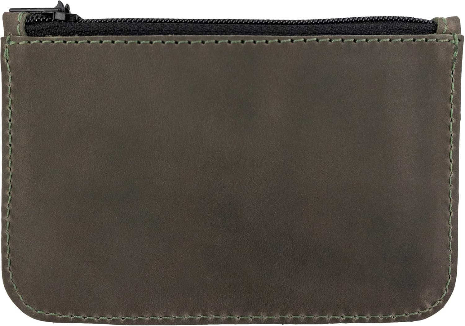 Zippered Wallet Card Case Folded Bills Storage Coin Organizer Travel Accessories Full Grain Leather Handmade Bourbon BrownZ250910