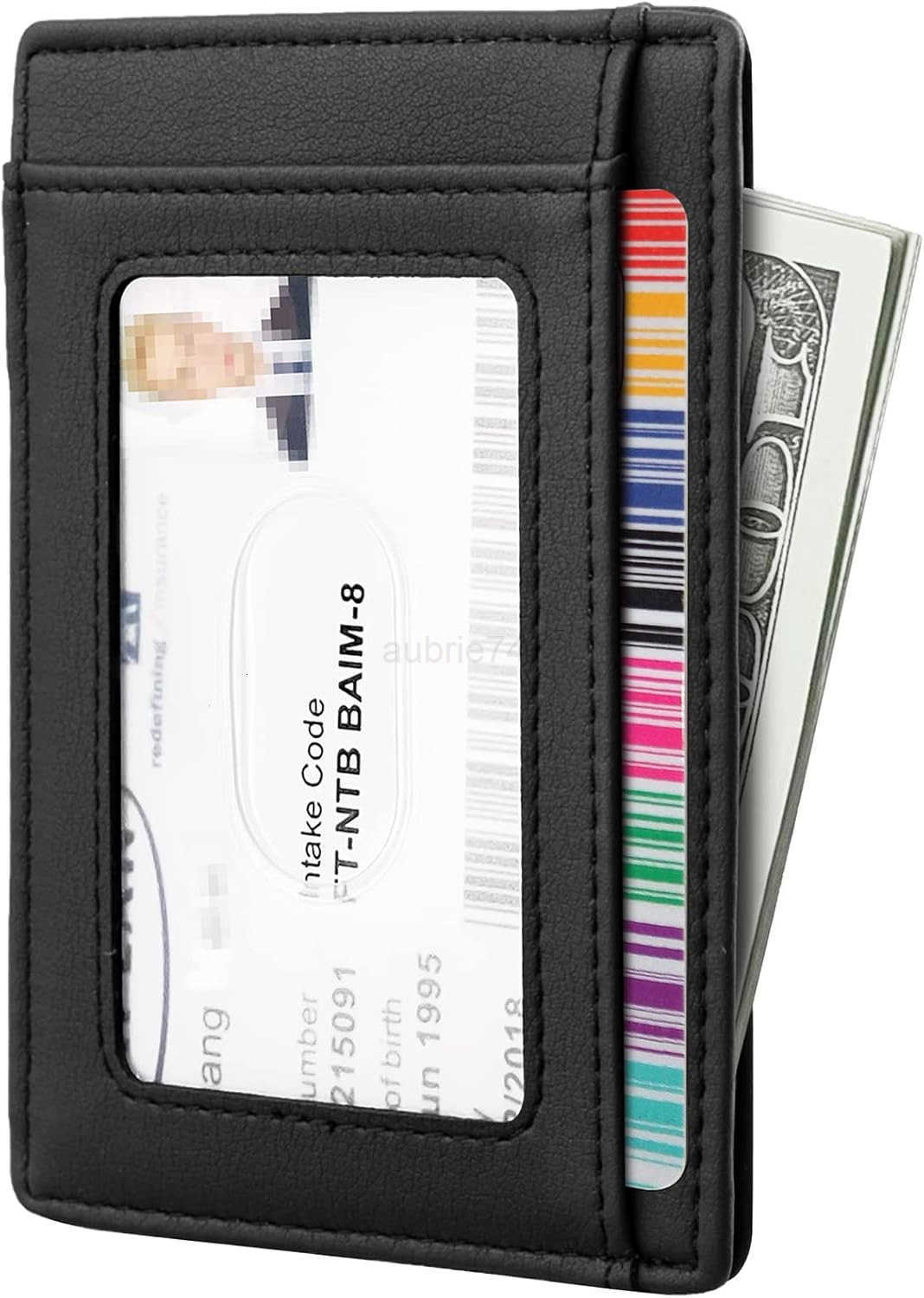 Front Pocket Minimalist Leather Slim Wallet RFID Blocking Medium SizeZ250910