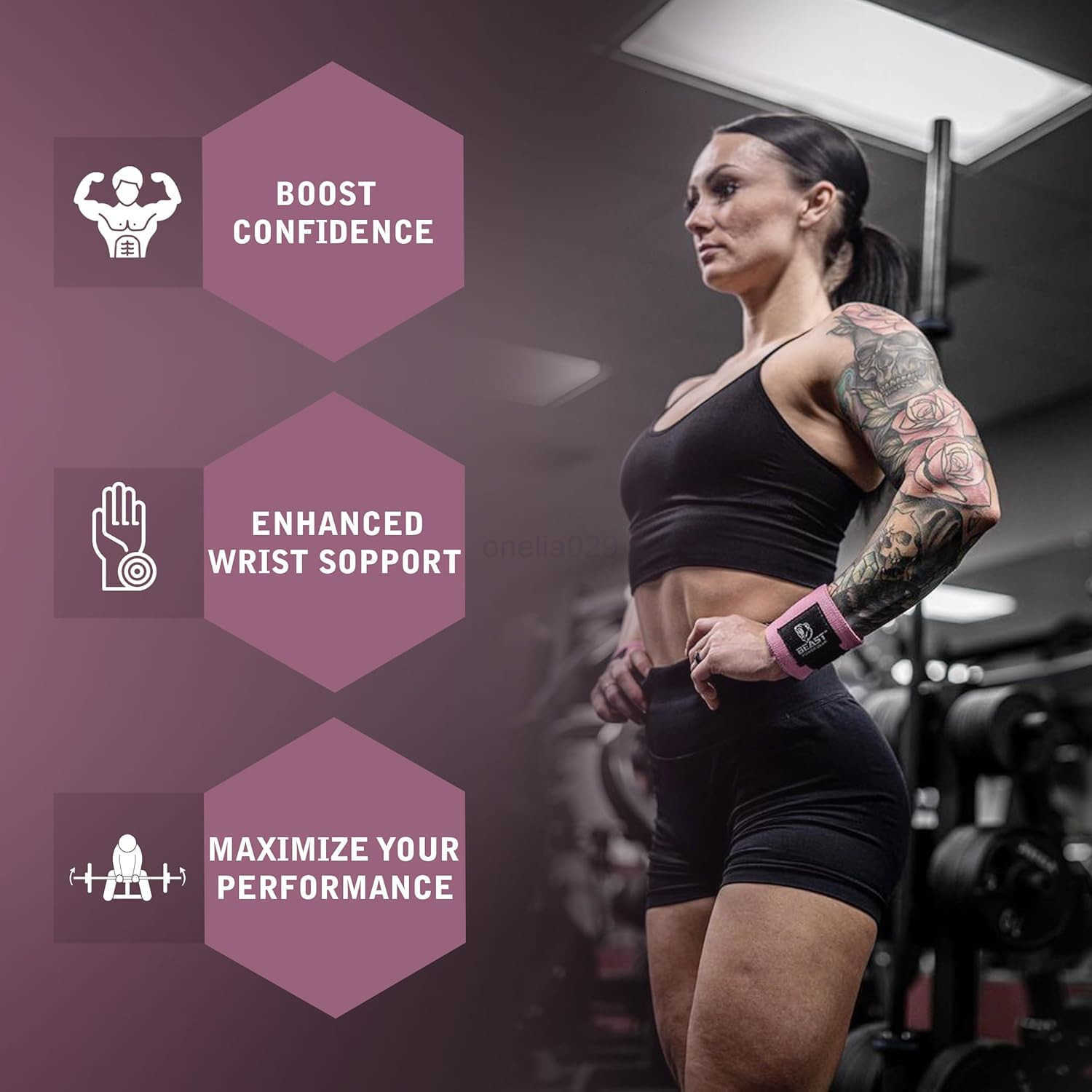Support Stability Gym Wrist Wraps for Weightlifting 14 Premium Quality Hand Wraps with Thumb Loop Weight Lifting Wrist Wraps for Pain Support W250910