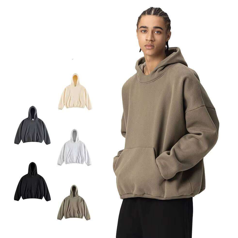Manufacturer Double Layer Heavyweight 400gsm Cotton Pullover Oversized Printer Men's Hoodie