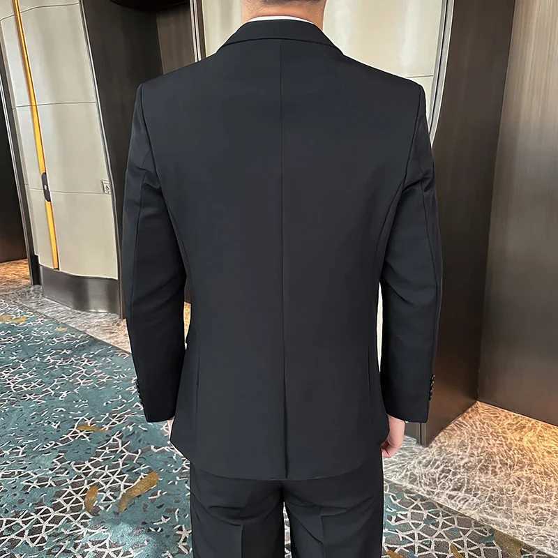 2025 Suits Blazer Vest Pants Mens Fashion Business Korean Version Slimfit Wedding Professional Wear Gentleman Dress 5XL W250910