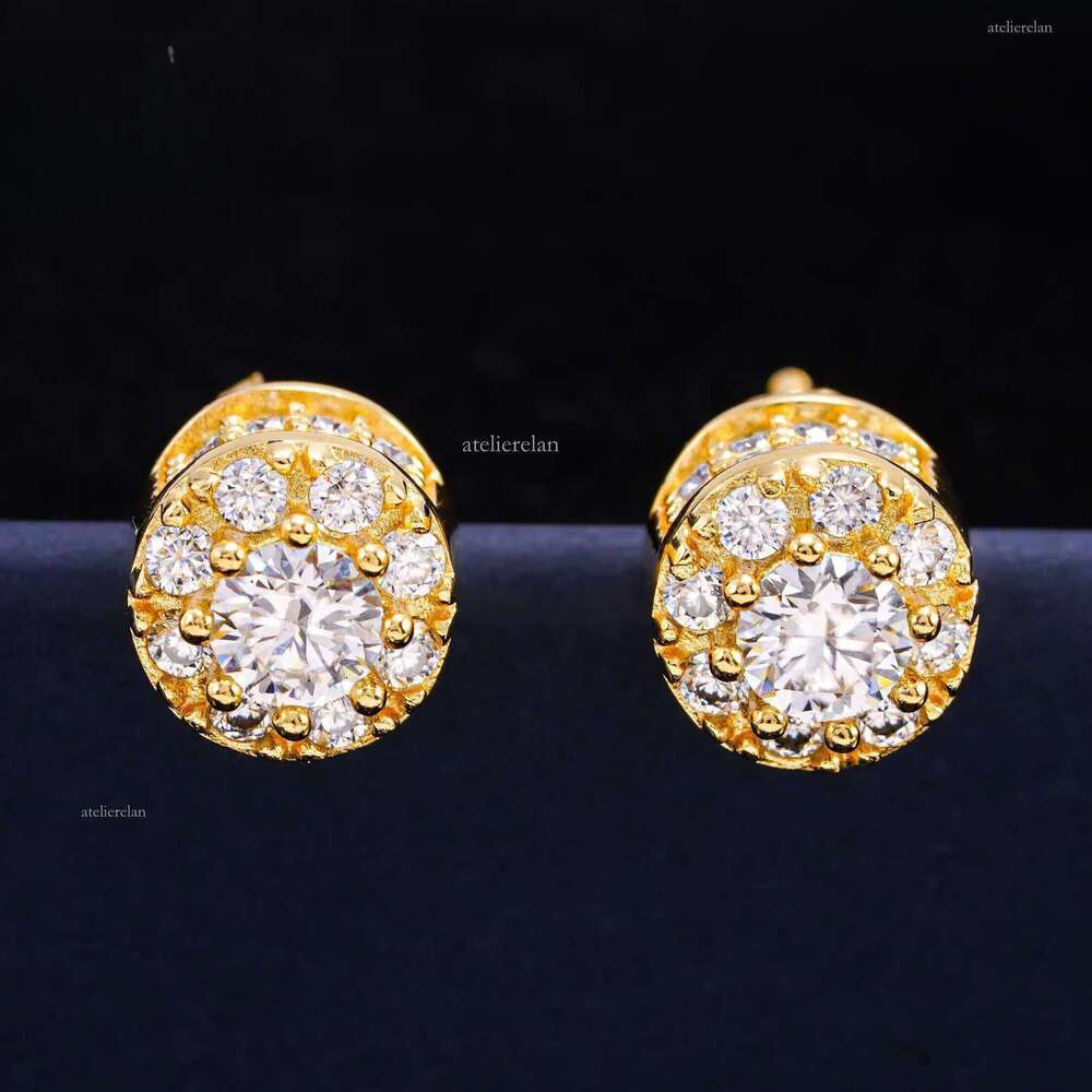 Wholesale Pass Dia Tester Hot Selling Fine Jewelry Men Women Earring Sterling Sier Hiphop VVS Moissanite Stud Earrings