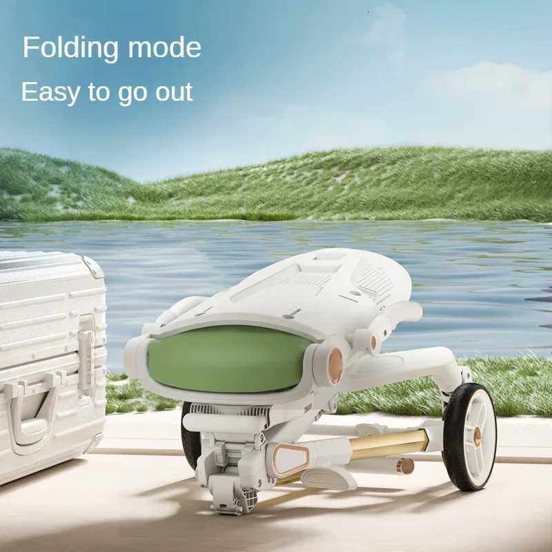 Foldable High Landscape Twoway Trolley Multifunctional Travel Stroller Lightweight Stroller Adjustable Push Rod W250910