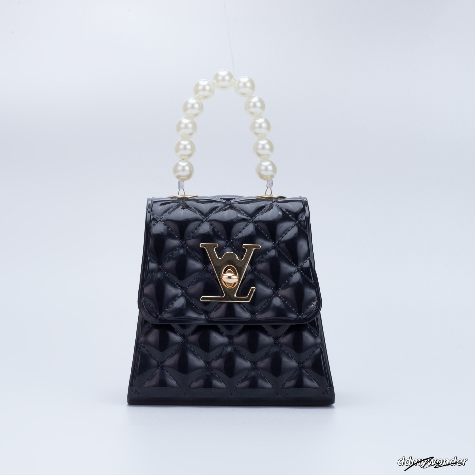 Lanjia- Style Dia Mesh Dinner Mini Handbag Free Shipping Designer PVC Pearl Jelly Fashionable Stain Resistant Easy To Wash Shoulder Crossbody Bag E8de