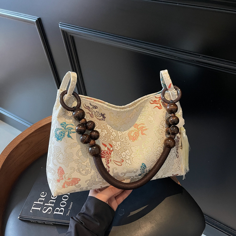 2025 Autumn New Retro Embroidered Handbag, Unique Design, Versatile, Trendy, Fashionable, Simple Women's Shoulder Bag, Designer Bag