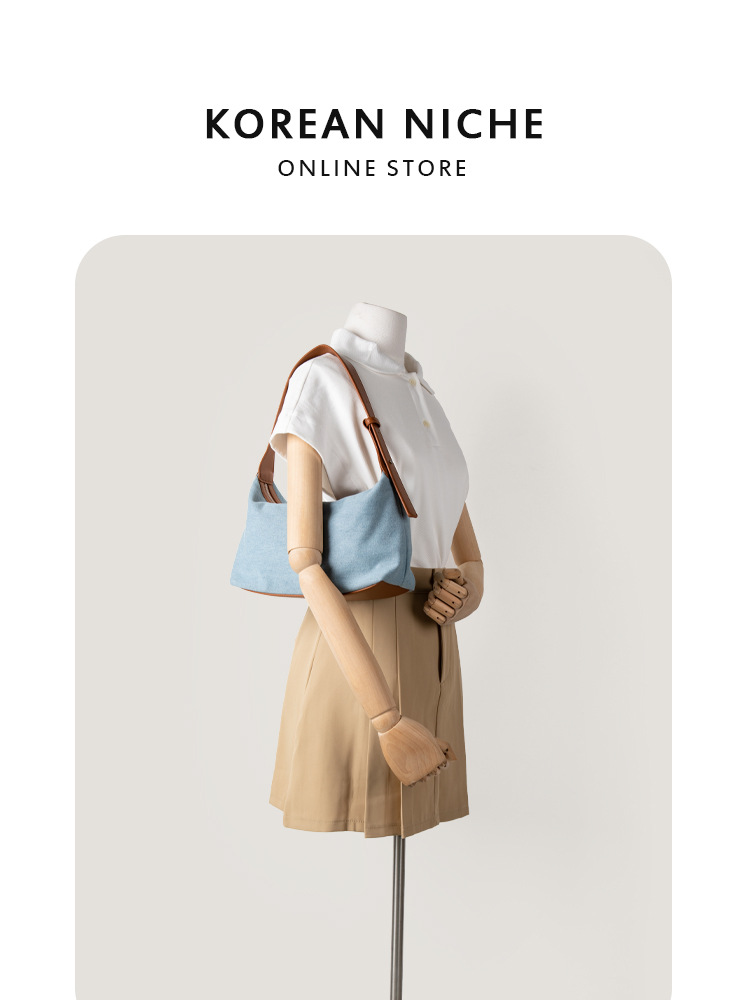 Autumn Winter Summer New Cowboy Cloth Niche Commuter Senior Feeling Restoring Ancient Ways Design One Shoulder And Package