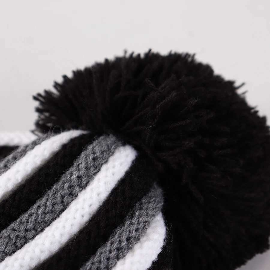 Cute P Babys Winter Hat Infant Earflap Knit Warm for Boys Girls Toddr Kids Fece Li Beanie G250910
