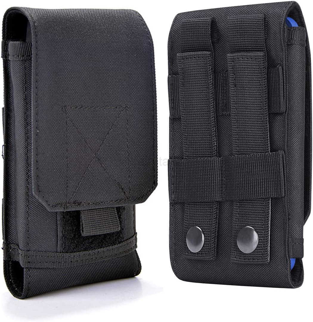 Tactical MOLLE Holster Army Mobile Phone Belt Pouch EDC Security Pack Carry Accessory Kit Waist Bag Case Compatible iPhone 13 14 15 Pro XS Max XR 7 8 