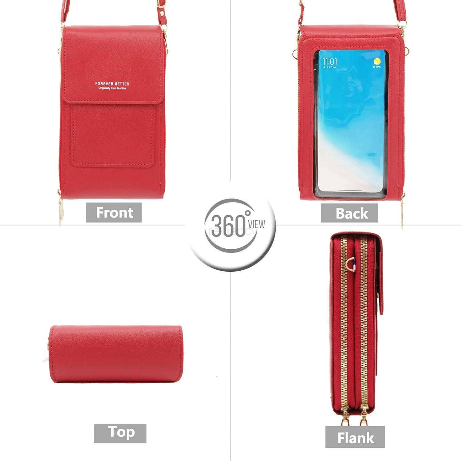 Small Cell Cross Body Purses for Women Mini Shoulder Handbags Zipper Crossbody BagsW250909