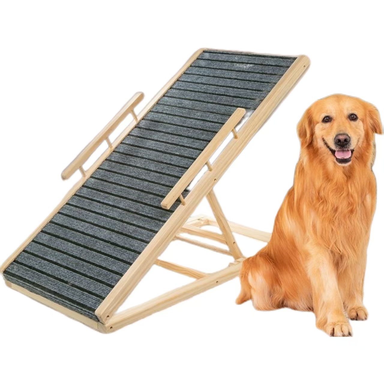 Pet Stairs Dog Bed Slope with Armrest Bedside Sofa Small and Medium Dogs Special Ladder Foldable
