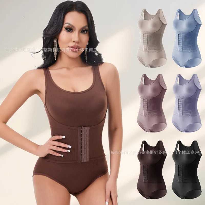 Women Shapewear Bodysuit Double Layer Tummy Control Triangle Cut Snap Crotch Butt Lift Waist Slimming Underwear W250910