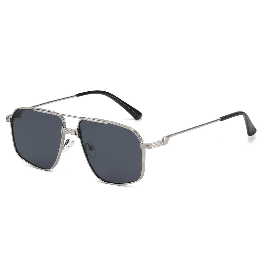 Cross-border new retro metal sunglasses women's fashion high-end sun protection sunglasses men's oval small frame glasses trend