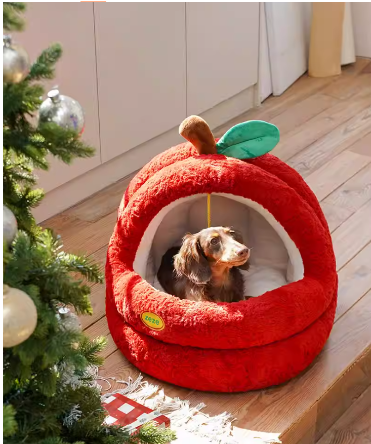 Warm Insulated Thicker Semi-Covered Feline Nest Year-Round Safe Shelter