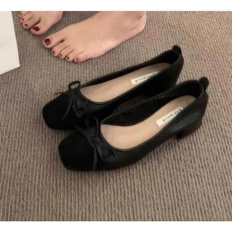 New Women Cute Ballerina Low Heel Shoes Lady Slipony Butterfly Knot Vintage Kawaii Mocasines Loafers Girl Lolita Mom Shoes W250910