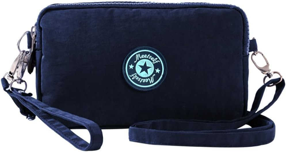 Crossbody Shoulder Bag for Women Lightweight Travel Purse 3 Layers Zipper Wallet Wrist Bags Casual Sling BagsW250910