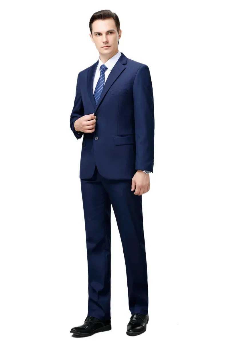 Suit S8XL Blazer Trousers Mens Fashion Business Plus Size Gentlemans Casual Shirt for Work Slimfit Wedding Formal Suit W250910