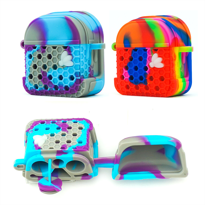 Silicone Smoking Pipes Colorful Silicone Pipe For Tobacco Dry Herb Spoon Silicone Pipes With Holes Glass Bowl Hookah Accessories Glass titanium nail t