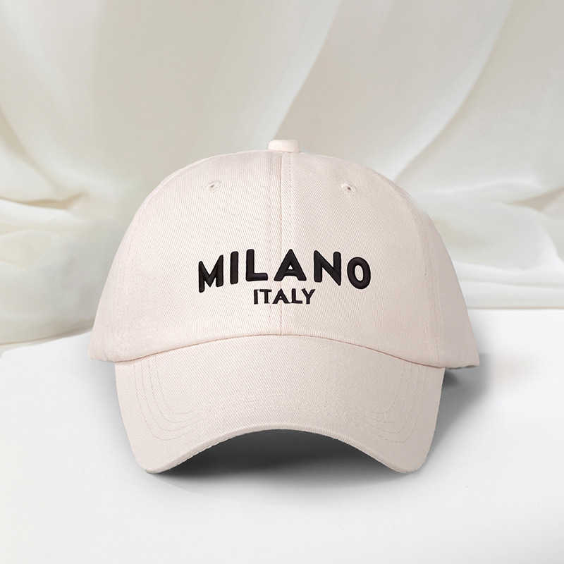 Embroidered MILANO baseball cap; adjustable sun protection hat for outdoor leisure L250910