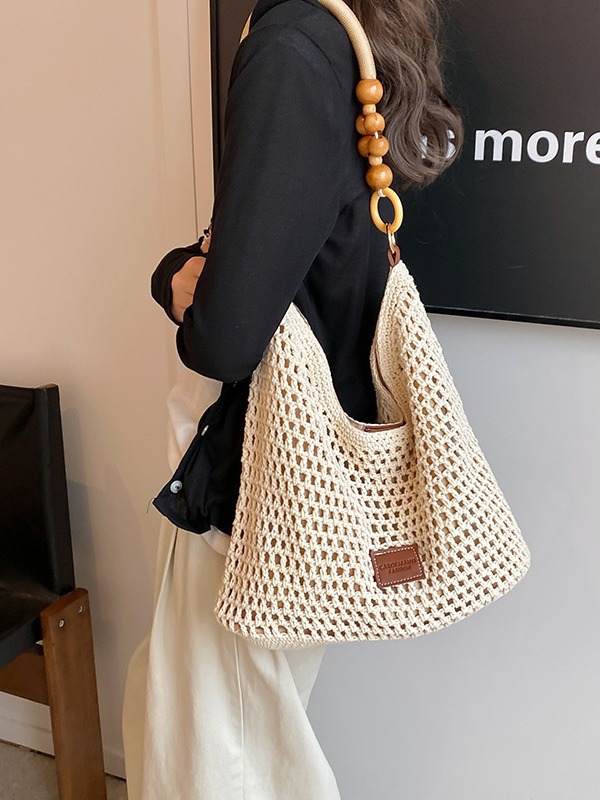 free shipping designer shoulder bags New Fashionable Crossbody half moon Knitting casual tote package for woman