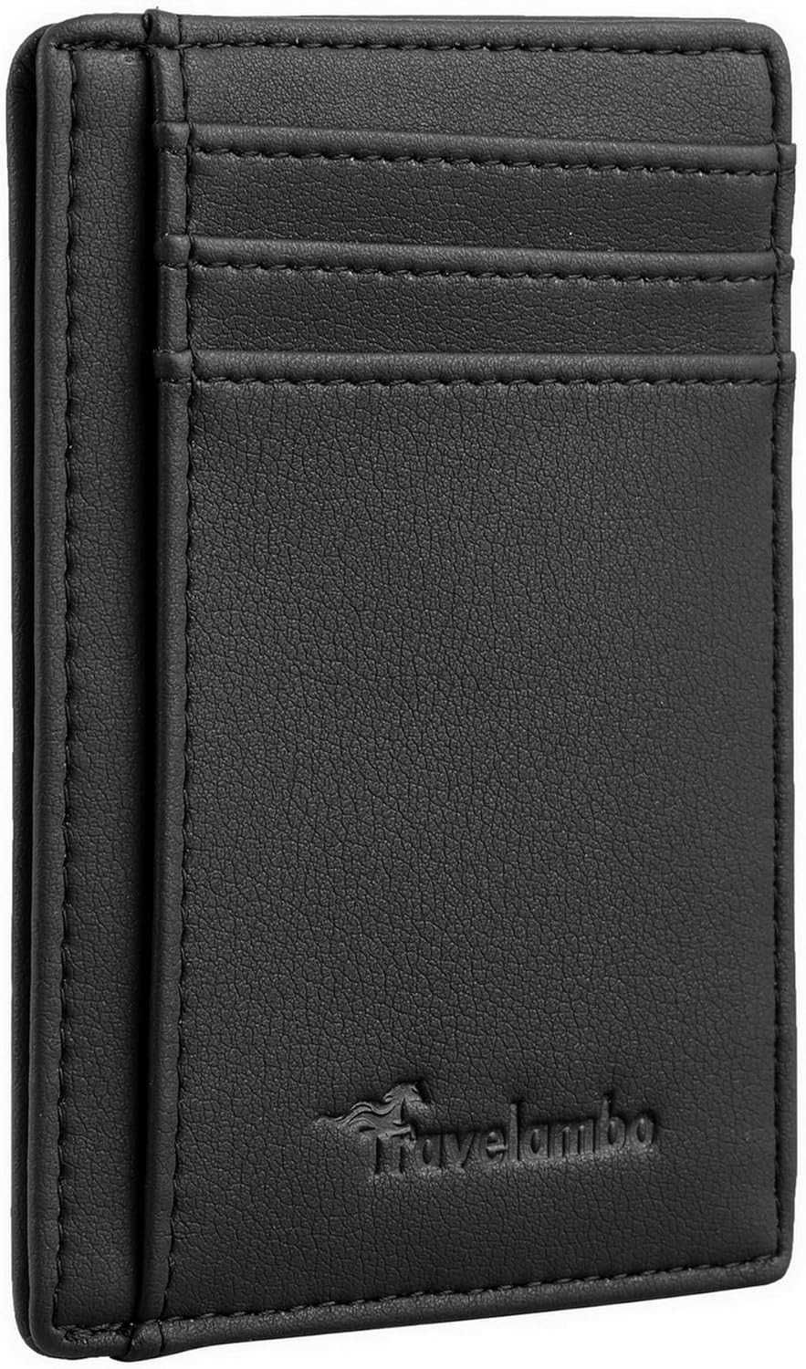 Front Pocket Minimalist Leather Slim Wallet RFID Blocking Medium SizeZ250910