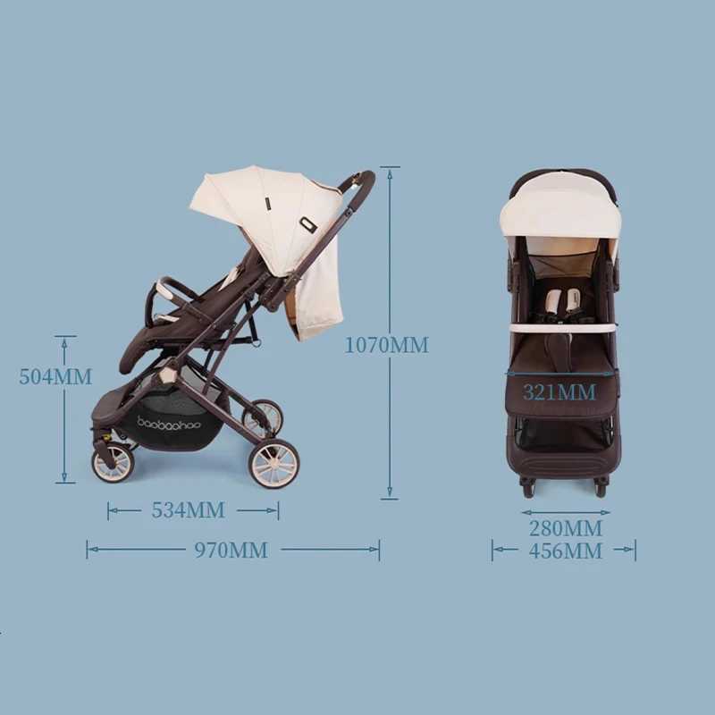 Walking Baby God Can Sit and Lie Down Sleep Backrest Adjustable Twoway Baby Stroller Lightweight Foldable High Landscape Pram W250910