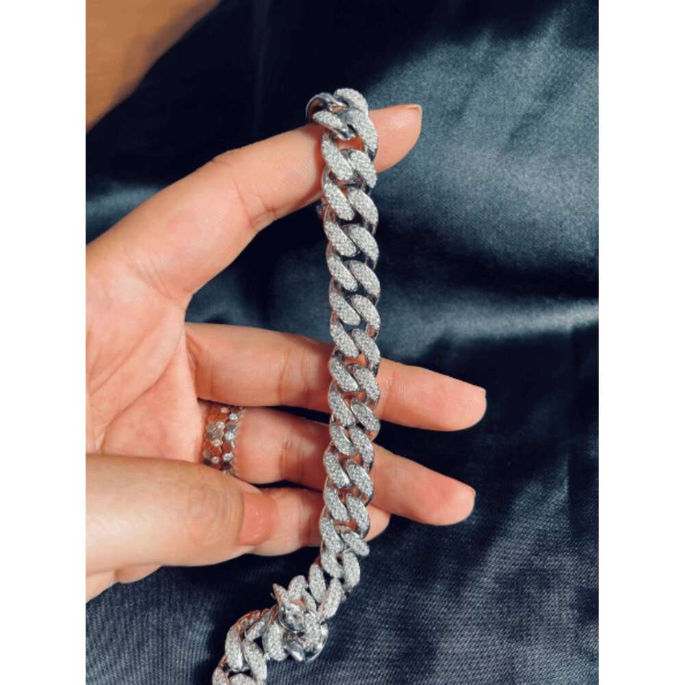 Miami link men women moissanite cuban bracelet available in sterling sier pass dia test