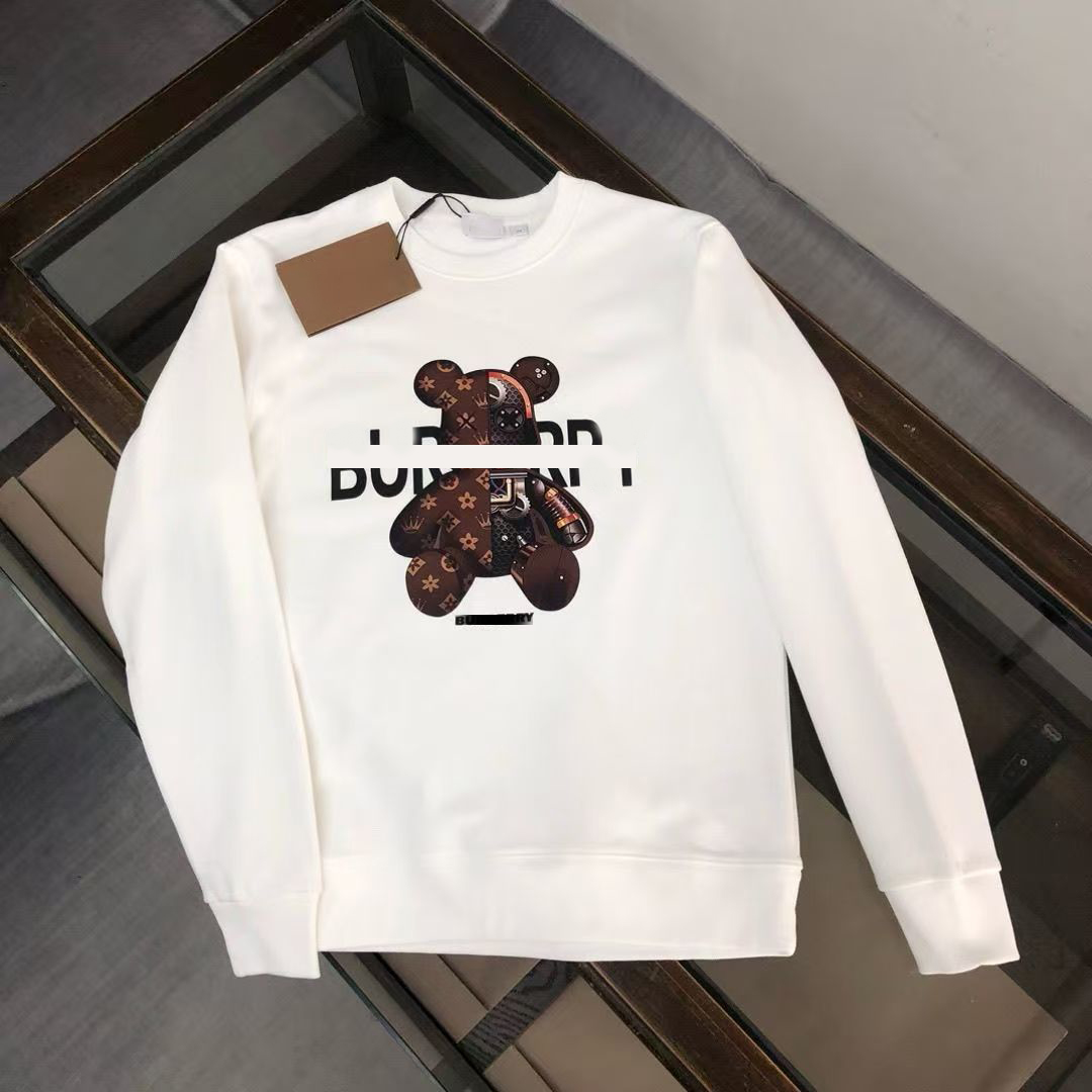 Luxury fashion brand new round-neck men's and women's matching hoodie with classic trendy print design and long-sleeved top